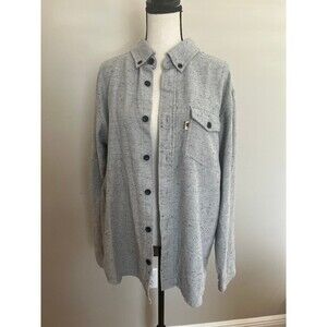 This is a Buffalo Jackson Murphy Fleck Flannel Cotton Shirt in Moonshine Medium